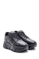 Kadın Yüksek Tabanlı Deri Sneaker | Derimod Kadın Yüksek Tabanlı Deri Sneaker | Derimod