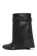 Woman Black Wedge Heel Boots | Derimod Woman Black Wedge Heel Boots | Derimod