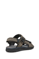Geox Men's Gray U Spherica Ec5 B- Nbk Synt.Le Double Strap Fabric Sandals | Derimod Geox Men's Gray U Spherica Ec5 B- Nbk Synt.Le Double Strap Fabric Sandals | Derimod