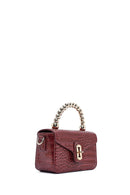 Women's Claret Red Long Strap Mini Classic Patent Leather Crossbody Bag | Derimod Women's Claret Red Long Strap Mini Classic Patent Leather Crossbody Bag | Derimod