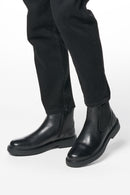 Geox Men's Black Lagorai + Grip Abx Zippered Waterproof Leather Casual Boots | Derimod Geox Men's Black Lagorai + Grip Abx Zippered Waterproof Leather Casual Boots | Derimod