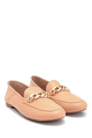 Kadın Zincir Detaylı Deri Loafer | Derimod Kadın Zincir Detaylı Deri Loafer | Derimod