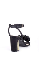 Women's Leather Accessory Detailed Heeled Shoes | Derimod Women's Leather Accessory Detailed Heeled Shoes | Derimod