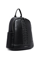 Women's Black Patterned Backpack | Derimod Women's Black Patterned Backpack | Derimod