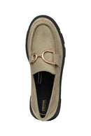 Geox Women's Mink Wild Buckle Detailed Suede Leather Masculine Loafer | Derimod Geox Women's Mink Wild Buckle Detailed Suede Leather Masculine Loafer | Derimod