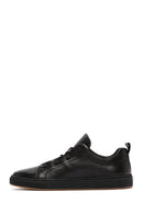 Male Black Lace-Up Leather Sneaker | Derimod Male Black Lace-Up Leather Sneaker | Derimod