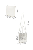 Woman Cream Long-Strap Printed Shoulder Bag | Derimod Woman Cream Long-Strap Printed Shoulder Bag | Derimod
