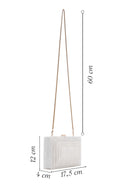 Women's White Long Strap Mini Clutch Bag | Derimod Women's White Long Strap Mini Clutch Bag | Derimod