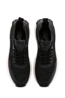 Derimod Zero Erkek Siyah Bağcıklı Kalın Tabanlı Kumaş Sneaker | Derimod Derimod Zero Erkek Siyah Bağcıklı Kalın Tabanlı Kumaş Sneaker | Derimod