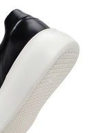 Erkek Siyah Bağcıklı Kalın Tabanlı Deri Sneaker | Derimod Erkek Siyah Bağcıklı Kalın Tabanlı Deri Sneaker | Derimod