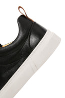Erkek Siyah Bağcıklı Deri Sneaker | Derimod Erkek Siyah Bağcıklı Deri Sneaker | Derimod