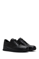 Men's Black Leather Casual Sneaker | Derimod Men's Black Leather Casual Sneaker | Derimod