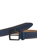 Men's Navy Blue Leather Belt | Derimod Men's Navy Blue Leather Belt | Derimod