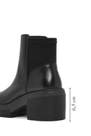Geox Women's Black Spherica Thick Heel Zippered Leather Boots | Derimod Geox Women's Black Spherica Thick Heel Zippered Leather Boots | Derimod