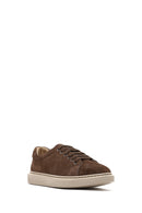 Women's Brown Lace-Up Suede Leather Sneaker | Derimod Women's Brown Lace-Up Suede Leather Sneaker | Derimod