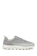 Geox Men's Gray U Spherica A - Mesh + Nbk Synth Laced Fabric Sneaker | Derimod Geox Men's Gray U Spherica A - Mesh + Nbk Synth Laced Fabric Sneaker | Derimod