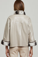 Della Kadın Deri Çift Taraflı Ceket | Derimod Della Kadın Deri Çift Taraflı Ceket | Derimod