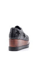 Women's Star Patterned Wedge Heeled Shoes | Derimod Women's Star Patterned Wedge Heeled Shoes | Derimod