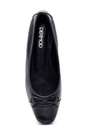 Women's Leather Bow Ballerina Ballet | Derimod Women's Leather Bow Ballerina Ballet | Derimod