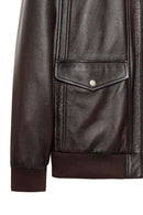 Bryan Men's Brown Leather Jacket | Derimod Bryan Men's Brown Leather Jacket | Derimod