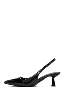 Women's Black Open Back Thin Heeled Shoes | Derimod Women's Black Open Back Thin Heeled Shoes | Derimod
