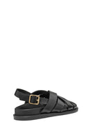 Geox Kadın Siyah D Adelash A - Smo.Lea Deri Sandalet | Derimod Geox Kadın Siyah D Adelash A - Smo.Lea Deri Sandalet | Derimod