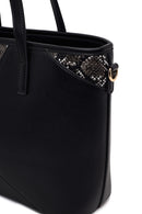 Woman Black Long-Strap Printed Classic Shoulder Bag | Derimod Woman Black Long-Strap Printed Classic Shoulder Bag | Derimod