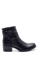 Women's Snake Patterned Mid-Heeled Boots | Derimod Women's Snake Patterned Mid-Heeled Boots | Derimod