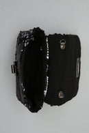 Black Sequin Women's Clutch Bag | Derimod Black Sequin Women's Clutch Bag | Derimod