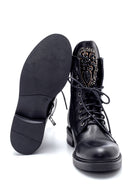Women's Leather Stone Boots | Derimod Women's Leather Stone Boots | Derimod