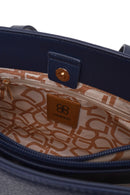 Woman Navy Blue Long-Strap Shoulder Bag | Derimod Woman Navy Blue Long-Strap Shoulder Bag | Derimod