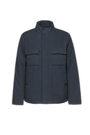 Geox Men's Navy Blue Rieti Zippered Jacket | Derimod Geox Men's Navy Blue Rieti Zippered Jacket | Derimod
