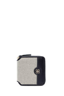 Women's Navy Blue Patterned Wallet | Derimod Women's Navy Blue Patterned Wallet | Derimod