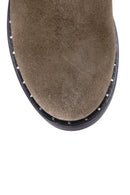 Zippered Women's Suede Boots | Derimod Zippered Women's Suede Boots | Derimod