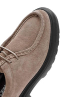 Men's Mink Lace-Up Nubuck Leather Casual Shoes | Derimod Men's Mink Lace-Up Nubuck Leather Casual Shoes | Derimod