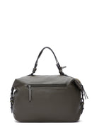 Women's Khaki Suede Shoulder Bag | Derimod Women's Khaki Suede Shoulder Bag | Derimod