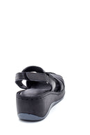Women's Comfort Wedge Heel Leather Sandals | Derimod Women's Comfort Wedge Heel Leather Sandals | Derimod