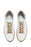 Men's White Lace-up Leather Sneaker | Derimod Men's White Lace-up Leather Sneaker | Derimod