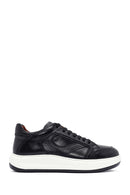 Erkek Siyah Bağcıklı Deri Sneaker | Derimod Erkek Siyah Bağcıklı Deri Sneaker | Derimod