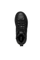 Geox Girls Black Laquinny Lace-Up Fabric Ankle Sneakers | Derimod Geox Girls Black Laquinny Lace-Up Fabric Ankle Sneakers | Derimod