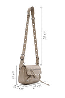Women's Gray Metal Detailed Crossbody Bag | Derimod Women's Gray Metal Detailed Crossbody Bag | Derimod