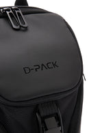 D-Pack Men's Black Long Strap Shoulder Bag | Derimod D-Pack Men's Black Long Strap Shoulder Bag | Derimod
