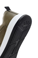 Men's Khaki Lace-up Leather Sneaker | Derimod Men's Khaki Lace-up Leather Sneaker | Derimod