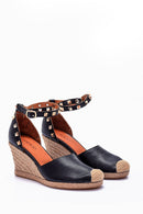 Women's Studded Wedge Heeled Espadrille Shoes | Derimod Women's Studded Wedge Heeled Espadrille Shoes | Derimod