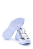 Kadın Yüksek Tabanlı Gümüş Sneaker | Derimod Kadın Yüksek Tabanlı Gümüş Sneaker | Derimod