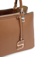 Women's Tan Long Strap Handbag with Accessory Detail | Derimod Women's Tan Long Strap Handbag with Accessory Detail | Derimod