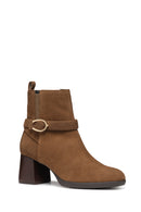 Geox Kadın Taba Walk Pleasure Fermuarlı Kalın Topuklu Süet Deri Bot | Derimod Geox Kadın Taba Walk Pleasure Fermuarlı Kalın Topuklu Süet Deri Bot | Derimod