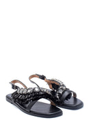 Women's Casual Stone Detailed Sandals | Derimod Women's Casual Stone Detailed Sandals | Derimod