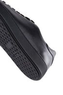 Male Black Lace-Up Leather Sneaker | Derimod Male Black Lace-Up Leather Sneaker | Derimod