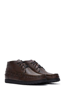 Men's Brown Leather Short Boots | Derimod Men's Brown Leather Short Boots | Derimod